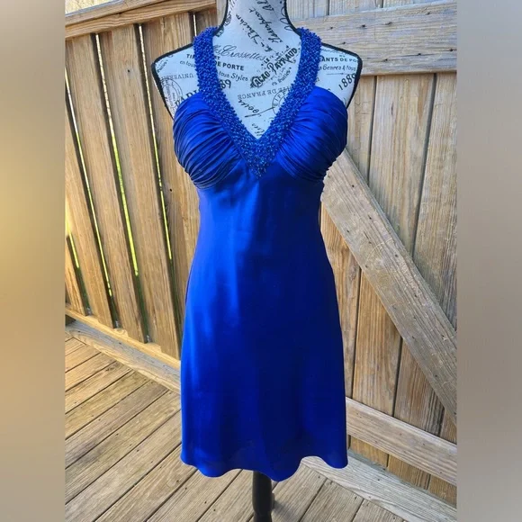 Morgan & Co. | Dresses | Morgan Co Royal Blue Silk Halter Cocktail Prom Dress Size 34 | Poshmark Morgan & Co. | Dresses | Morgan Co Royal Blue Silk Halter Cocktail Prom Dress Size 34 | Poshmark